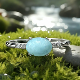 Z ARRON DESIGN Serenity Moonstone kobbertråd vedhæng halskæde