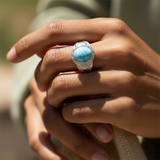 Z ARRON DESIGN Serenity Moonstone kobbertråd vedhæng halskæde