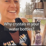 Bouteille d'eau en cristal + étui de transport