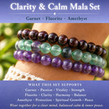 Clarity & Calm 3-PC Crystal Mala armbåndssæt
