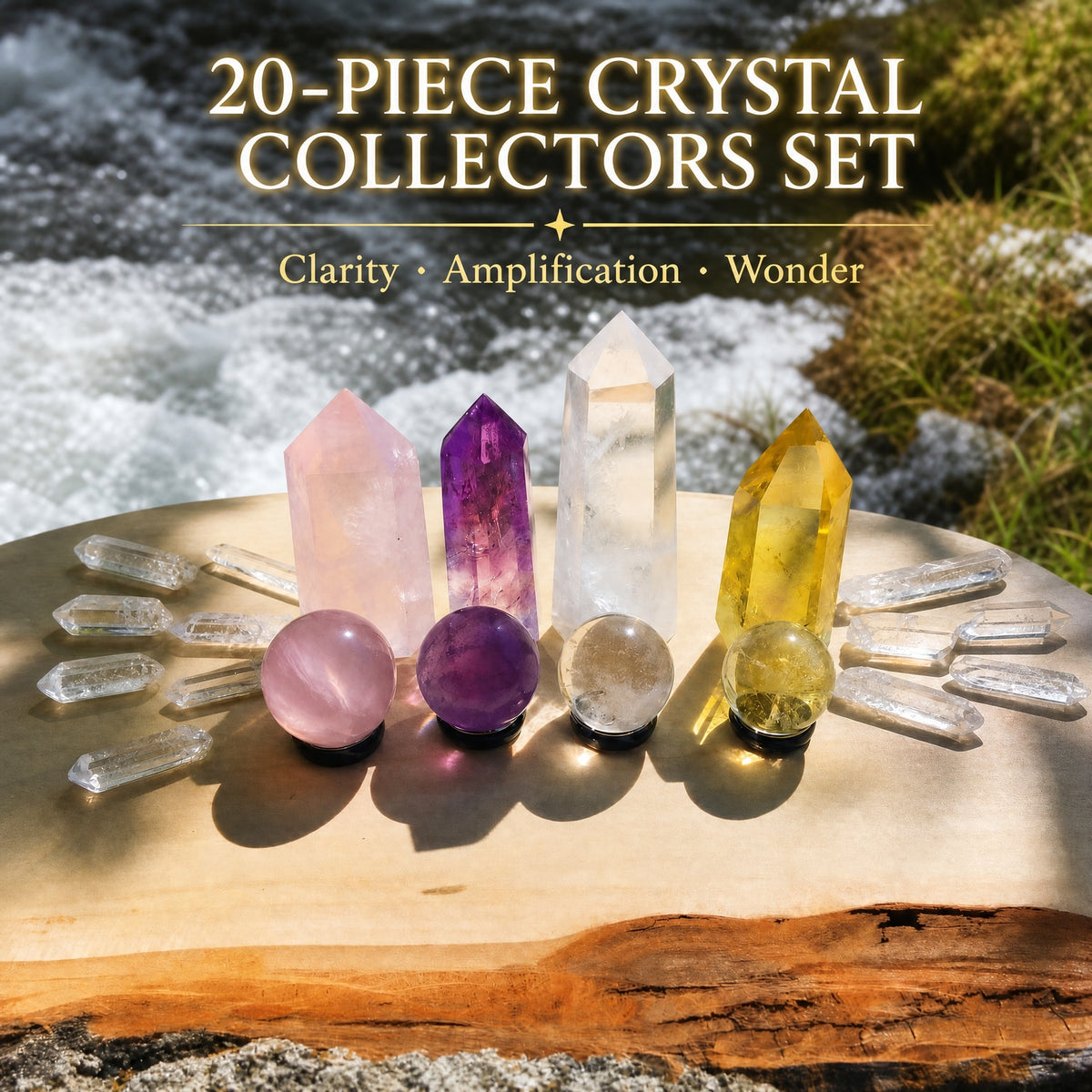 Ensemble de collectionneurs de cristaux 20 pièces