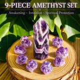 Amethyst sett í 9 stykki 👉 $12 tilboð dagsins
