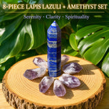 8-Piece Lapis Lazuli + Amethyst Set