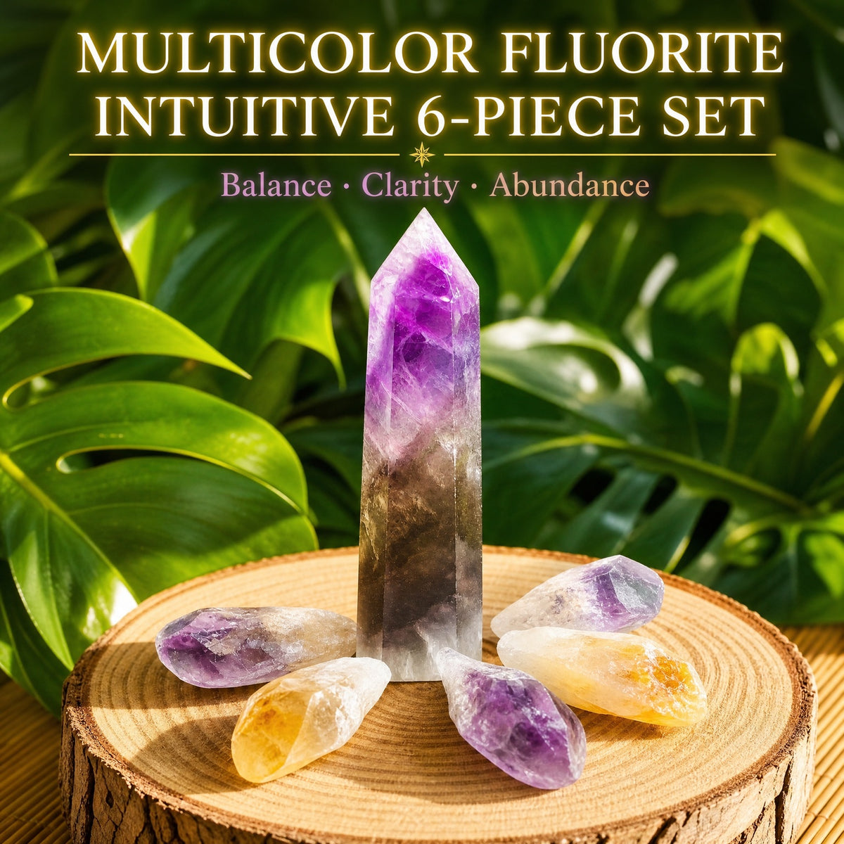 Multicolor Fluorite Intuitive 6-Piece Set