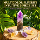 Set intuitivo da 6 pezzi in fluorite multicolore