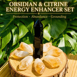 Obsidian & Citrine Energy Enhancer Set