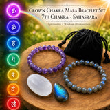 Crown Chakra Mala armbåndssæt🌈