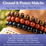 Ground & Protect 3-PC Crystal Mala armbåndssæt