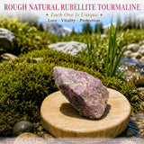 Gróft náttúrulegt Rubellite Tourmaline