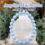 Mala Angelite armbånd med fløjlspose