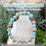 Mala Azure Variscite armbånd med fløjlspose
