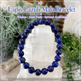 Mala Lapis Lazuli armbånd med fløjlspose
