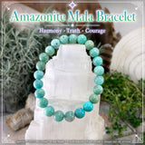 Mala Amazonite armbånd med fløjlspose