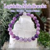Mala Lepidolite armbånd med fløjlspose