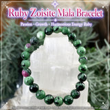 Mala Ruby Zoisite armbånd med fløjlspose
