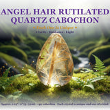 Angel Hair Rutilated Quartz Teardrop Cabochon