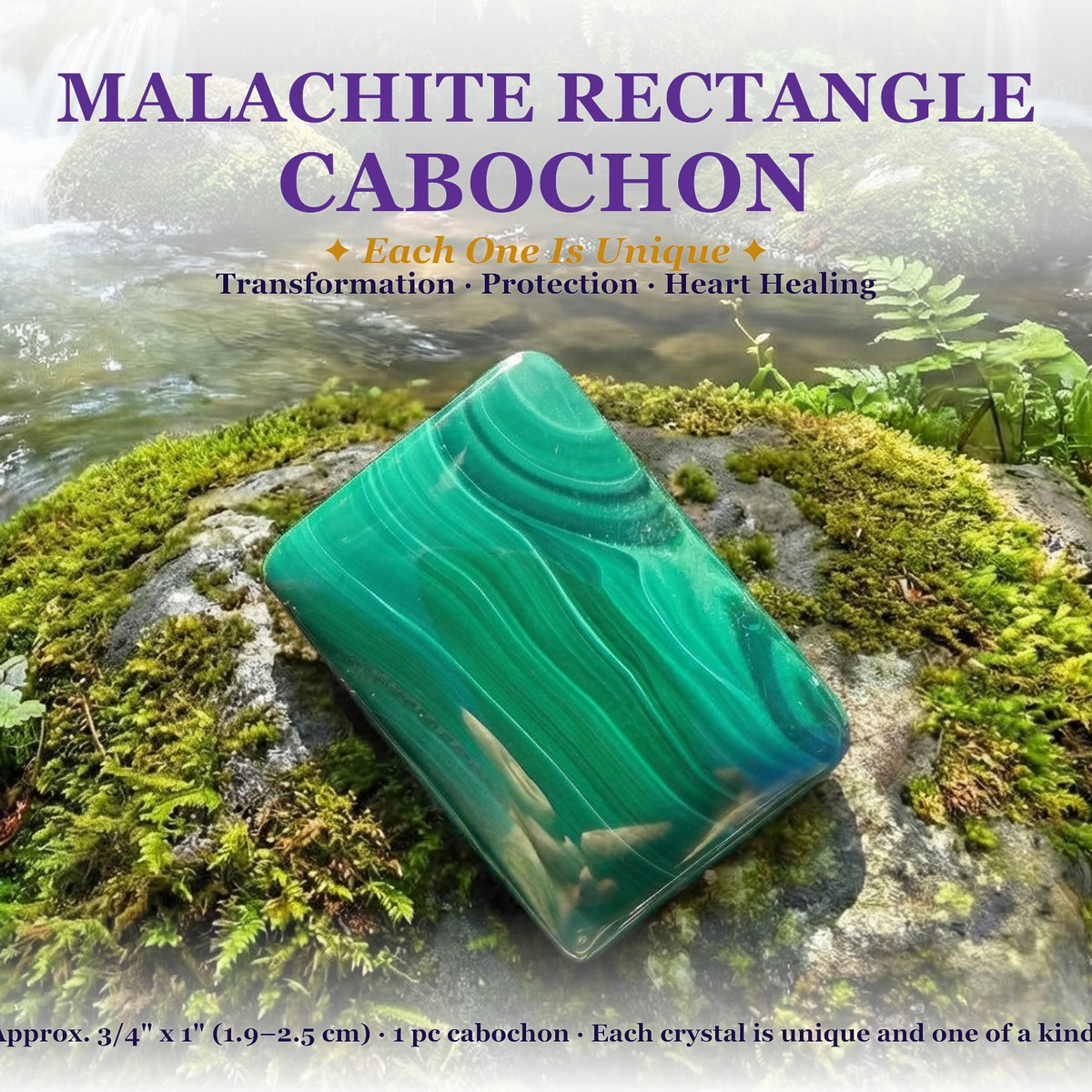 Malachite Rectangle Cabochon