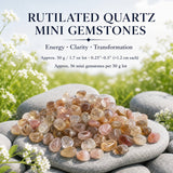 Rutilated Quartz Mini gimsteinar (50 grömm / 1.7oz. Lot)