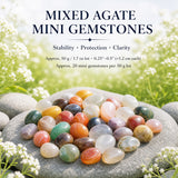 Blandaðir Agate Mini gimsteinar (50 grömm / 1,7 oz. Lot)