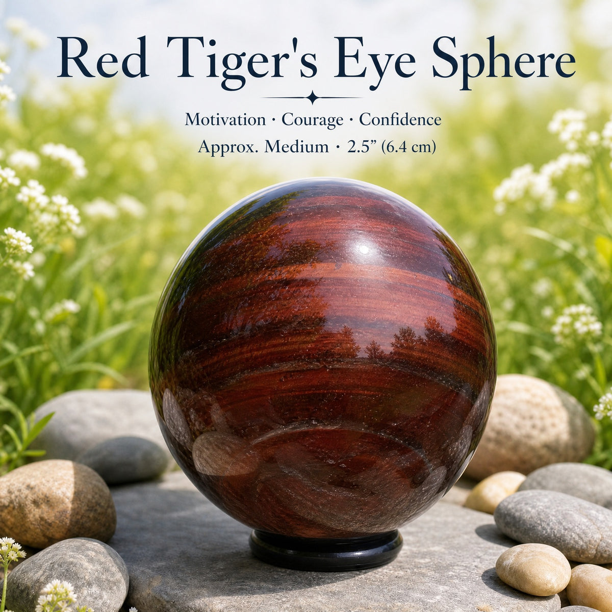 Sphère Oeil de Tigre Rouge - Moyenne