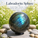 Labradorite kúla (miðlungs)