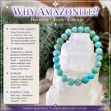 Mala Amazonite armbånd med fløjlspose