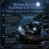 Spirit of Stillness – Obsidian & Agate Cat Totem Set