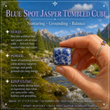 Blauer gefleckter Jaspis-Trommelwürfel