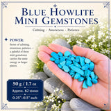 Bláir Howlite lítill gimsteinar (50 grömm / 1,7 oz. lot)