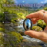 Hämatit Trommelstein Ellipse