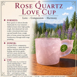 Coupe d'amour en quartz rose