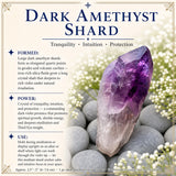 Éclat de cristal d'améthyste sombre (moyen)