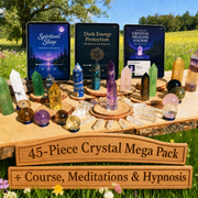 45-Piece Crystal Mega Pack + Course, Meditations & Hypnosis