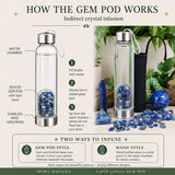 Lapis Lazuli Gem Pod vatnsflaska 💧