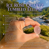 Eis-Rosenquarz-Trommelellipse