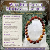 Mala Red Earth Mookaite Jaspis armbånd med fløjlpose