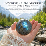 Labradorite kúla (miðlungs)