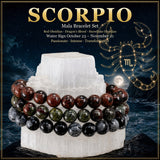 ♏ Skorpionen - 23. oktober - 21. november - Stjernetegn Astrologi krystalarmbånd sæt