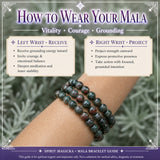 Mala African Bloodstone Bracelet With Velvet Pouch