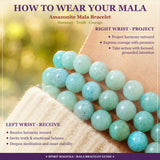 Mala Amazonite armbånd med fløjlspose