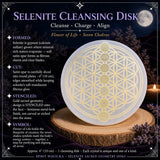 Selenit-Blume des Lebens Chakra-Ausrichtungs-Reinigungsscheibe