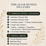 Rainbow Fluorite Crystal Bundle Kit + Courses, Meditations & Hypnosis