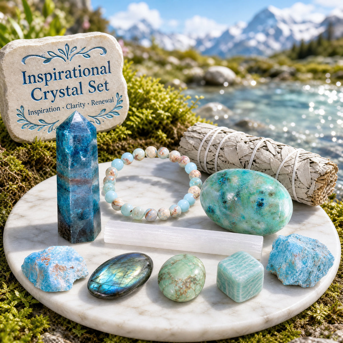 Pack de boîtes de cristal Apatite + Alliés inspirants