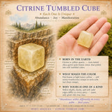 Citrin Trommelwürfel