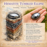 Hämatit Trommelstein Ellipse