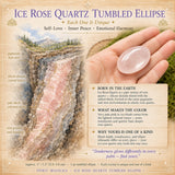 Eis-Rosenquarz-Trommelellipse