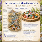 Blandaðir Agate Mini gimsteinar (50 grömm / 1,7 oz. Lot)
