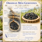 Obsidian Mini gimsteinar (50 grömm / 1,7 oz lota)