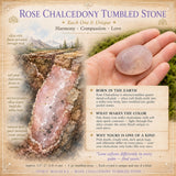 Rosen Chalcedon Trommelstein