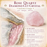 Cristal de lapidação de diamante de quartzo rosa